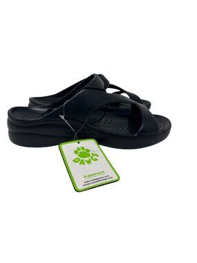 Dawgs Women's Black Slip-On Comfort Sandals Lightweight & Durable Size 9